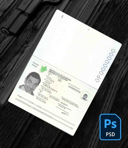 Burundi passport (2011-2019) PSD